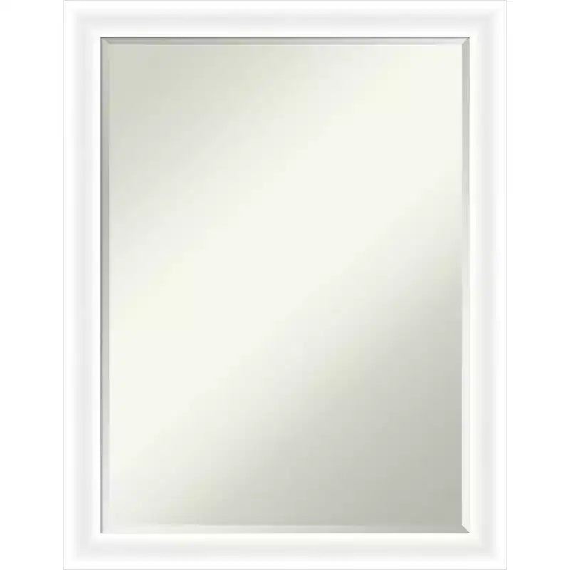 Miroir mural de salle de bain Amanti Art Oliver, cadre en bois biseauté étroit d'un demi-pouce