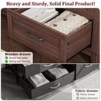 Commode double à 6 tiroirs pour chambre à coucher, Meuble traditionnel, Grande commode de rangement