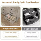 Commode double à 6 tiroirs pour chambre à coucher, Meuble traditionnel, Grande commode de rangement