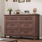 Commode double à 6 tiroirs pour chambre à coucher, Meuble traditionnel, Grande commode de rangement