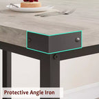 63 Ensemble de table à manger pour 4-8 personnes, grand ensemble de table de cuisine extensible avec 2 bancs rembourrés pour 6 personnes, ensemble de table à manger rectangulaire 3 pièces pour 4 personnes