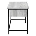 Bureau d'ordinateur 24 marron et noir avec trois tiroirs