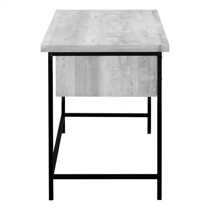 Bureau d'ordinateur 24 marron et noir avec trois tiroirs