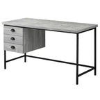 Bureau d'ordinateur 24 marron et noir avec trois tiroirs