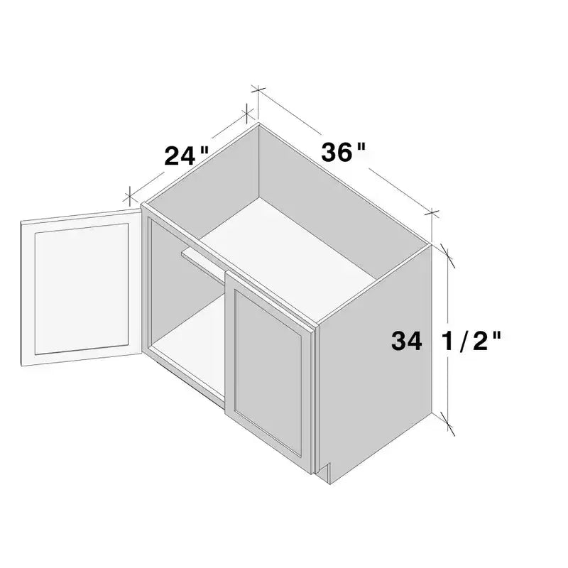 Meuble bas de cuisine CASAINC L91,4 cm x P61 cm x H87,6 cm avec 2 portes