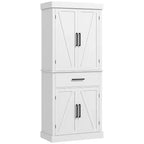 72 Tall Kitchen Cabinet, Kitchen Pantry Cabinet with Barn Doors, Drawer, 5-Tier Shelf and Adjustable Shelves