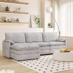 Canapé modulaire 108 places en nuage, Canapé modulaire moderne en chenille en forme de L, Canapé sectionnel pour appartement
