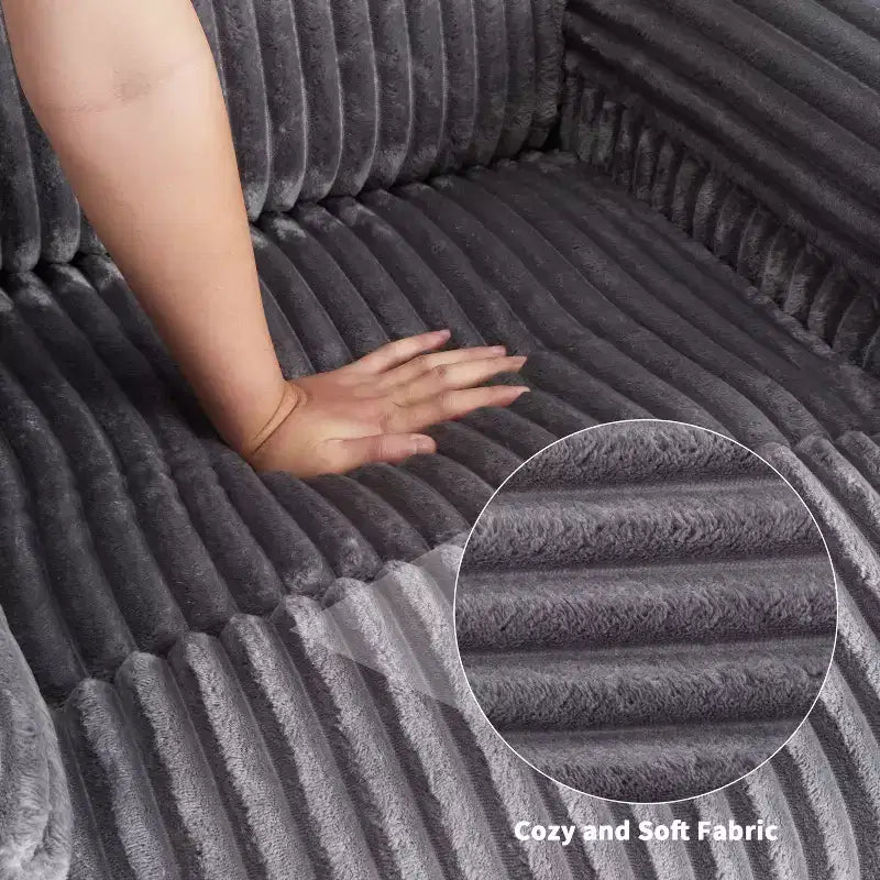 Fauteuil inclinable en velours côtelé, canapé inclinable manuel avec poignée, accoudoirs à dossier, rembourrage épais, poche latérale, capacité de 180 kg, inclinable réglable
