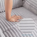 Fauteuil inclinable en velours côtelé, canapé inclinable manuel avec poignée, accoudoirs à dossier, rembourrage épais, poche latérale, capacité de 180 kg, inclinable réglable