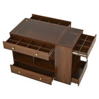 Îlot de rangement avec 6 tiroirs, commode blanche avec dessus en verre pour chambre à coucher, présentoir central à bijoux, îlot de rangement pour dressing/garde-robe