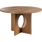 Table à manger ronde de 47 pouces pour 4 à 6 personnes, table de cuisine à piédestal peu encombrante, style moderne et minimaliste