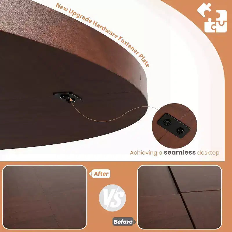 Table à manger ronde de 47 pouces pour 4 à 6 personnes, table de cuisine à piédestal peu encombrante, style moderne et minimaliste