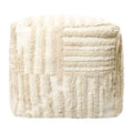 18 Cotton Cube Striped Pouf Ottoman