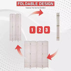 BestMassage Paravent pliable 4/6/8 panneaux Séparateur d'espace pour chambre, bureau et studio