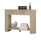 Console cannelée de 47,2 pouces avec tiroir et rangement ouvert pour entrée, canapé, salon, chambre à coucher