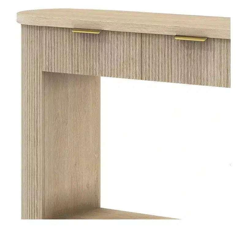 Console cannelée de 47,2 pouces avec tiroir et rangement ouvert pour entrée, canapé, salon, chambre à coucher