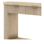 Console cannelée de 47,2 pouces avec tiroir et rangement ouvert pour entrée, canapé, salon, chambre à coucher
