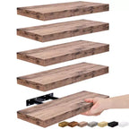 Lot de 5 étagères murales flottantes Sorbus de 40,6 cm pour chambre, décoration, cuisine, salon – pour trophées, cadres, bibliothèques