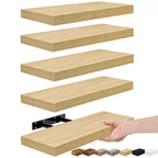 Lot de 5 étagères murales flottantes Sorbus de 40,6 cm pour chambre, décoration, cuisine, salon – pour trophées, cadres, bibliothèques
