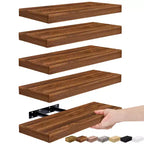 Lot de 5 étagères murales flottantes Sorbus de 40,6 cm pour chambre, décoration, cuisine, salon – pour trophées, cadres, bibliothèques