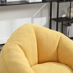 Pouf poire, Fauteuil poire avec garnissage en mousse haute densité et repose-pieds, Fauteuil d'appoint moderne avec ottoman