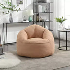 Pouf poire, Fauteuil poire avec garnissage en mousse haute densité et repose-pieds, Fauteuil d'appoint moderne avec ottoman