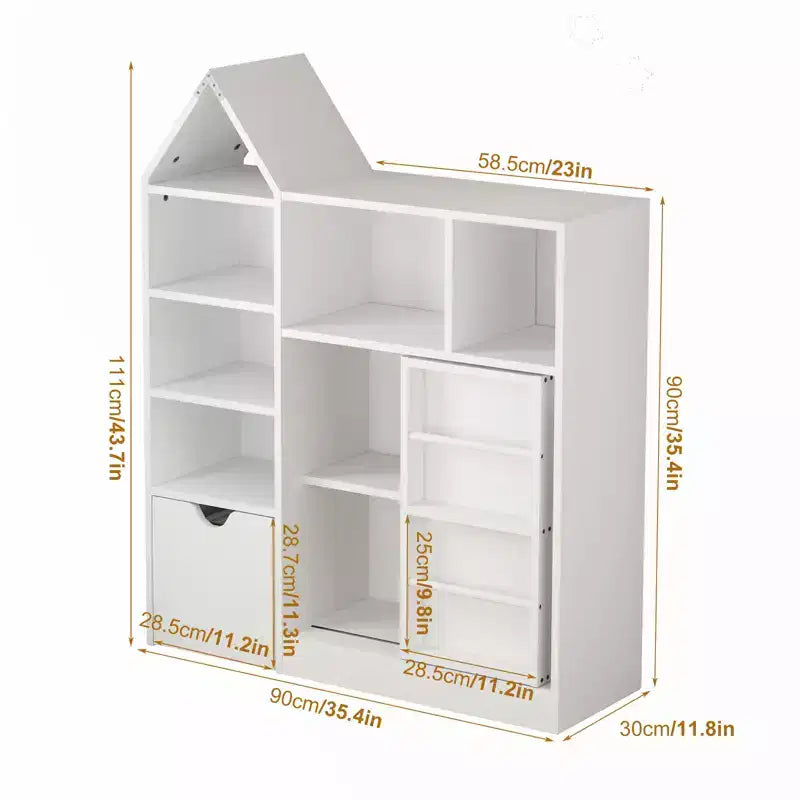 Meuble de Rangement pour Jouets et Livres pour Enfants, Boîte de Rangement Multifonctionnelle, Doté de 8 Compartiments de Rangement Idéal pour les Salles de Jeux et les Chambres d'Enfants