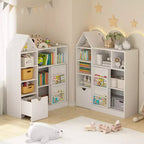 Meuble de Rangement pour Jouets et Livres pour Enfants, Boîte de Rangement Multifonctionnelle, Doté de 8 Compartiments de Rangement Idéal pour les Salles de Jeux et les Chambres d'Enfants