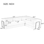 Canapé-lit d'angle en velours côtelé Clihome, sectionnel modulaire avec méridienne réversible et mousse haute densité pour salon polyvalent