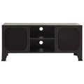 CLIHOME Industrial TV Stands And Consoles Table With 2 Mesh Metal Doors, Entertainment Center With Storage Cabinet