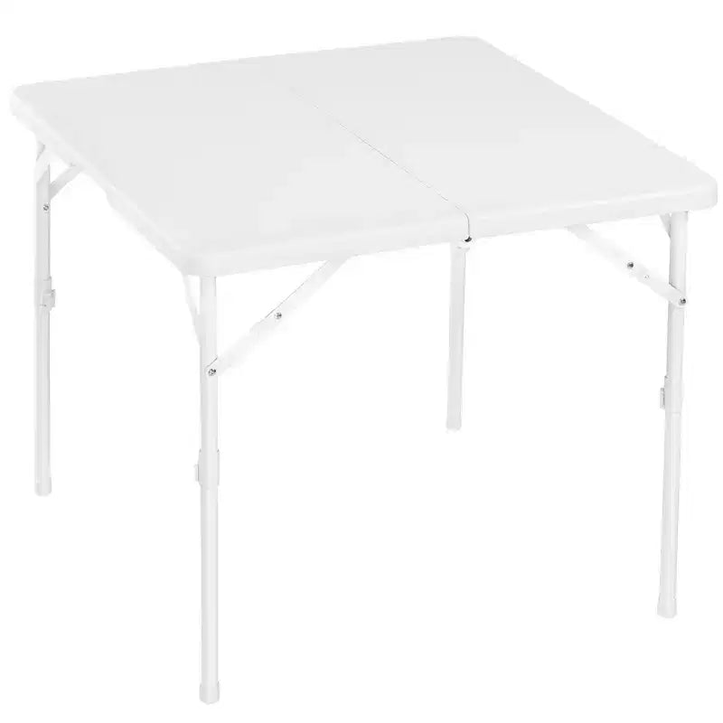 34 Portable Folding Table, Heavy Duty Fold in Half Utility Table with Handle, Square Outdoor Dining Table for Picnic Party Camping and Party