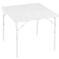 34 Portable Folding Table, Heavy Duty Fold in Half Utility Table with Handle, Square Outdoor Dining Table for Picnic Party Camping and Party