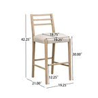 Christopher Knight Home Acosta Tabourets de bar modernes en bois d'hévéa avec dossier en échelle (lot de 2)