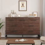Commode Acekool à 7 tiroirs, Grande commode de rangement moderne avec pieds en R, Meuble de rangement de chambre à coucher