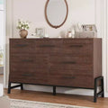 Acekool 7 Drawer Dresser, Modern Wide Storage Chest with R-Leg, Bedroom Organizer Cabinet