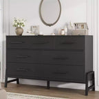 Commode Acekool à 7 tiroirs, Grande commode de rangement moderne avec pieds en R, Meuble de rangement de chambre à coucher