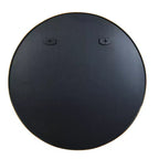 Miroir Mural Rond de 39 Pouces Doré avec Cadre en Aluminium pour Salle de Bain, Coiffeuse, Chambre, Entrée et Salon