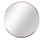 Miroir Mural Rond de 39 Pouces Doré avec Cadre en Aluminium pour Salle de Bain, Coiffeuse, Chambre, Entrée et Salon