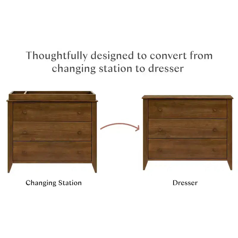 Commode à langer 3 tiroirs Babyletto Sprout avec plateau à langer amovible