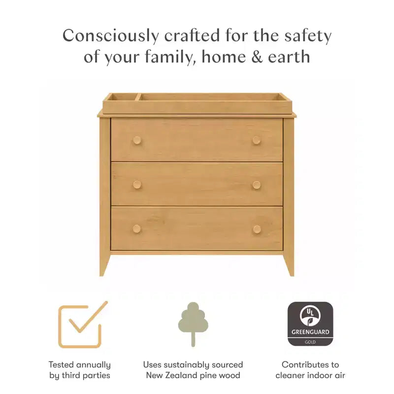 Commode à langer 3 tiroirs Babyletto Sprout avec plateau à langer amovible