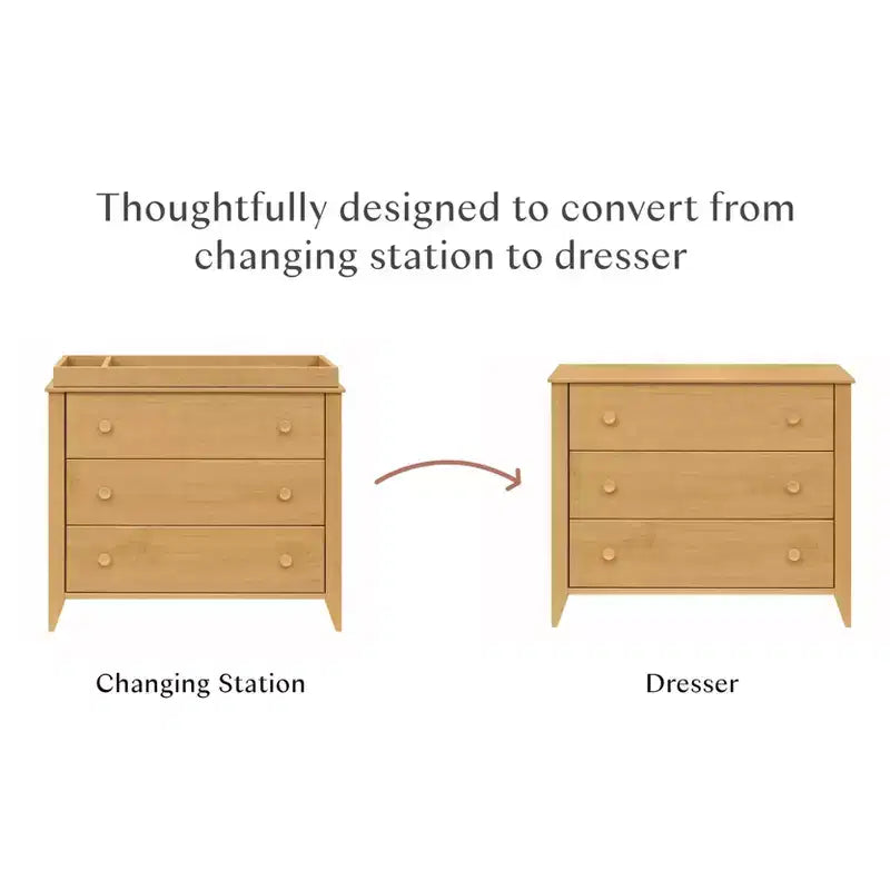 Commode à langer 3 tiroirs Babyletto Sprout avec plateau à langer amovible