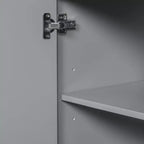 Meuble de salle de bain, meuble sous vasque de 91 cm avec 6 tiroirs, étagère réglable, meuble sous vasque sur pied