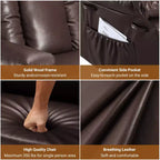 Fauteuil inclinable électrique en cuir PU de 41,7 po, inclinable réglable, canapé simple ergonomique, pour salon