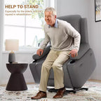 Fauteuil inclinable électrique en cuir PU de 41,7 po, inclinable réglable, canapé simple ergonomique, pour salon