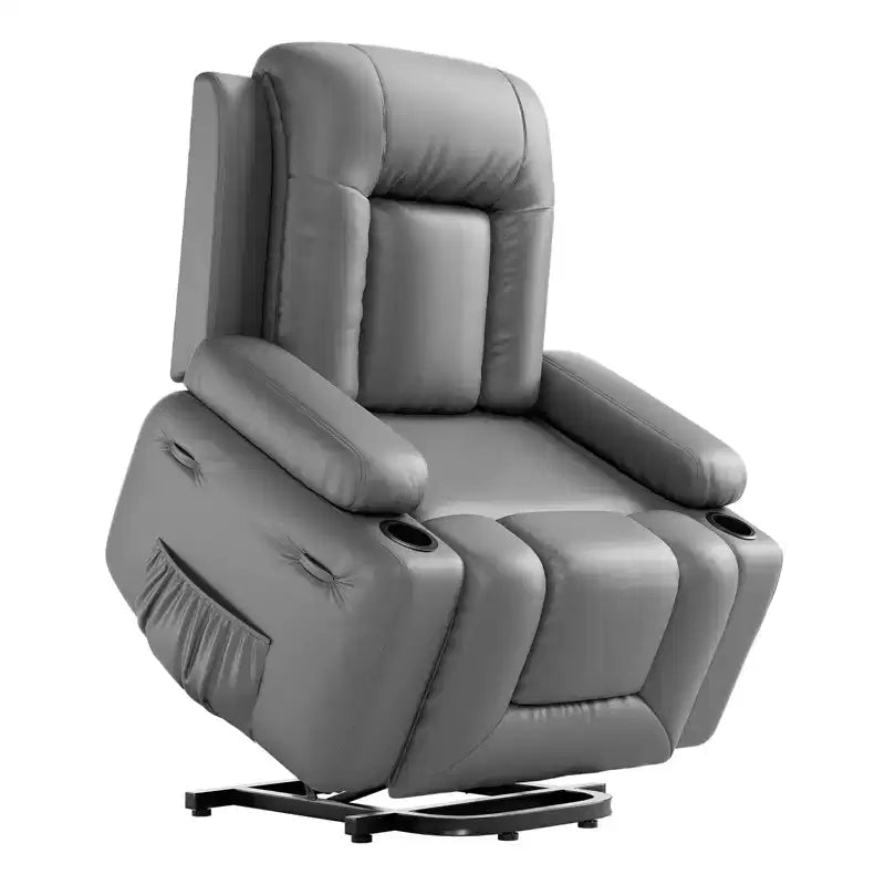 Fauteuil inclinable électrique en cuir PU de 41,7 po, inclinable réglable, canapé simple ergonomique, pour salon
