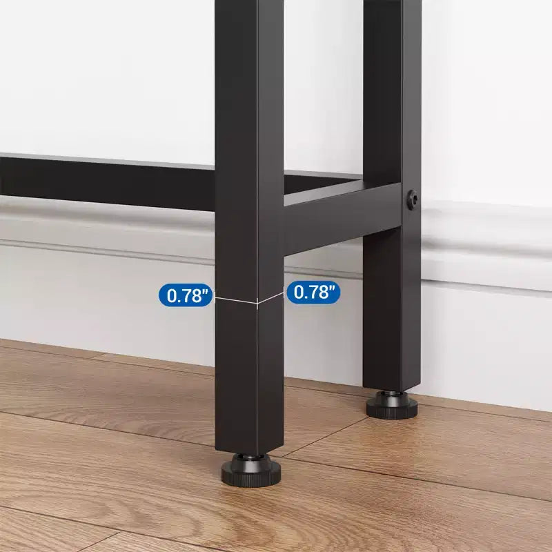 Console étroite de 39,4 po, table console étroite, table derrière le canapé, table de canapé de style industriel, pour salon, couloir
