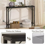 Console étroite de 39,4 po, table console étroite, table derrière le canapé, table de canapé de style industriel, pour salon, couloir