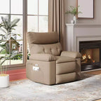 Fauteuil inclinable électrique en similicuir de 37,4 po, fauteuil inclinable réglable, rembourrage en éponge 1,5X, largeur d'assise, porte-gobelets, canapé simple ergonomique