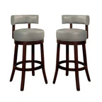 CLIHOME 30-Inch Swivel Bar Stool with Nailhead Trim and Padded Leatherette Seat