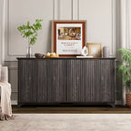 Buffet en bois à 4 portes et étagères réglables, pour cuisines, salles à manger,
